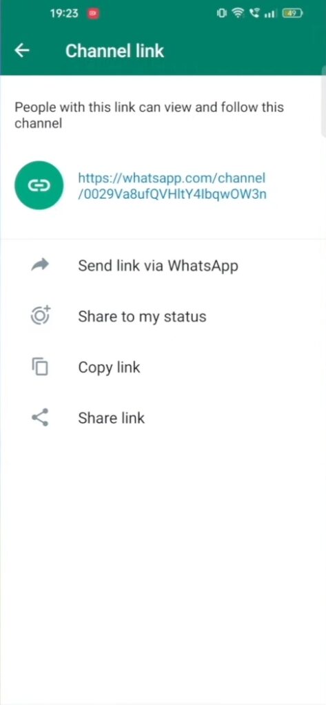 how to create whatsapp channel on android